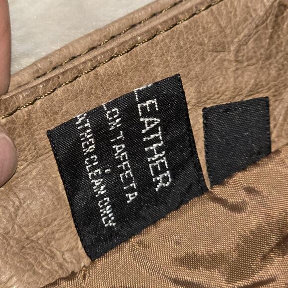 Vintage Winlit Genuine Leather Skirt Women’s 5/6 Tan Brown Made in Korea 80s 90s - Picture 7 of 15